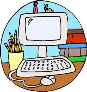 computer and pencils